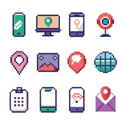 Contact Us icon set collection for websites and mobile applications