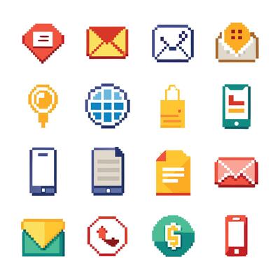 Contact Us icon set collection for websites and mobile applications