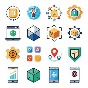 Contact Us icon set collection for websites and mobile applications vector
