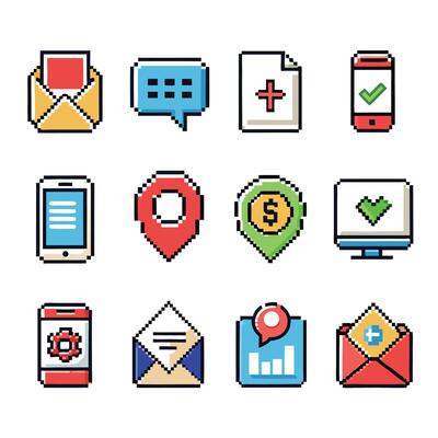 Contact Us icon set collection for websites and mobile applications
