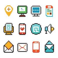Contact Us icon set collection for websites and mobile applications vector
