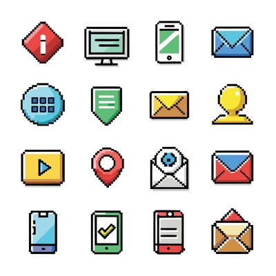 Contact Us icon set collection for websites and mobile applications