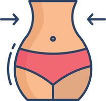 Slimming linear color illustration vector