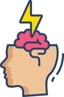 Stroke linear color illustration vector