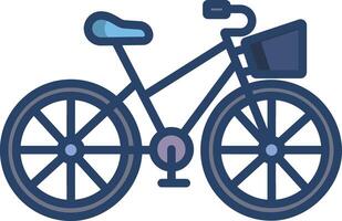 Bicycle linear color illustration vector