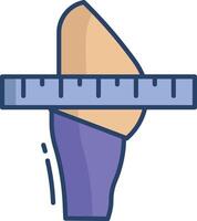 Over weight linear color illustration vector