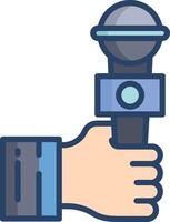 Reporting linear color illustration vector