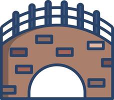 Canal linear color illustration vector