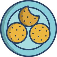 Poffertjes linear color illustration vector