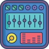 Audio Equalizer linear color illustration vector