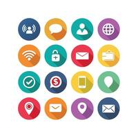 Contact Us icon set collection for websites and mobile applications vector