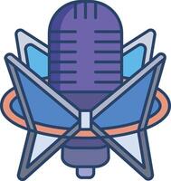 Audio Condenser linear color illustration vector