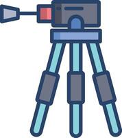 Tripod linear color illustration vector