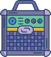 Amplifier Box linear color illustration vector