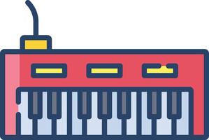 Keyboard linear color illustration vector