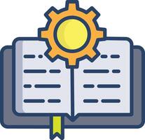 Settings linear color illustration vector