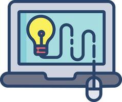 Idea linear color illustration vector