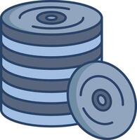 CD Bundle linear color illustration vector