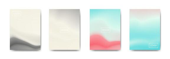 set of abstract background with beautiful gradation color, colorful background for poster vector