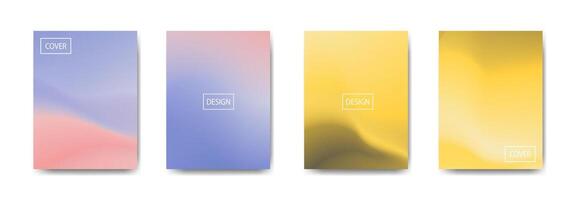set of abstract background with beautiful gradation color, colorful background for poster vector