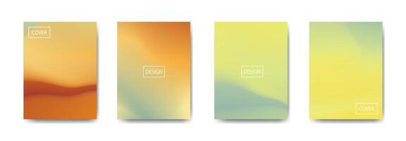 set of abstract background with beautiful gradation color, colorful background for poster vector