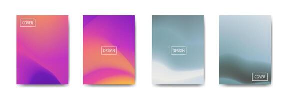 set of abstract background with beautiful gradation color, colorful background for poster vector