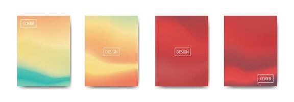set of abstract background with beautiful gradation color, colorful background for poster vector