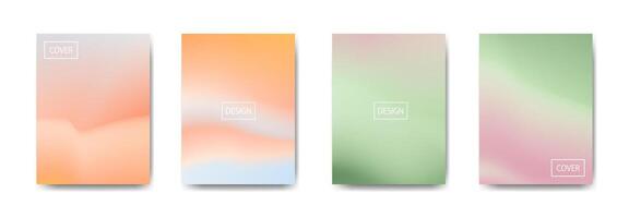 set of abstract background with beautiful gradation color, colorful background for poster vector