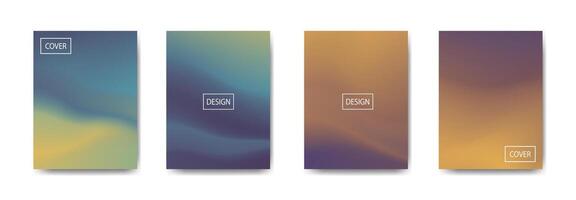 set of abstract background with beautiful gradation color, colorful background for poster vector
