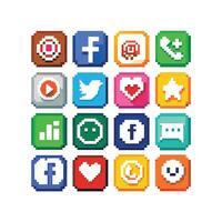 Social Media Icon Set Collection for websites and mobile applications. vector