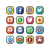 Social Media Icon Set Collection for websites and mobile applications. vector
