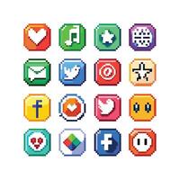 Social Media Icon Set Collection for websites and mobile applications. vector