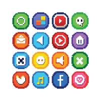Social Media Icon Set Collection for websites and mobile applications. vector