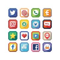 Social Media Icon Set Collection for websites and mobile applications. vector