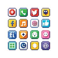 Social Media Icon Set Collection for websites and mobile applications. vector