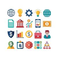 Business and Finance Icon Set Collection for Documents, Websites and Applications vector