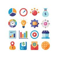 Business and Finance Icon Set Collection for Documents, Websites and Applications vector
