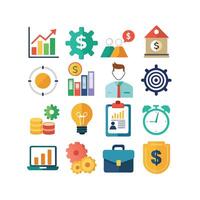 negocio y Finanzas icono conjunto colección para documentos, sitios web y aplicaciones vector