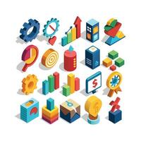 Business and Finance Icon Set Collection for Documents, Websites and Applications vector