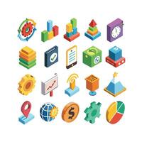Business and Finance Icon Set Collection for Documents, Websites and Applications vector