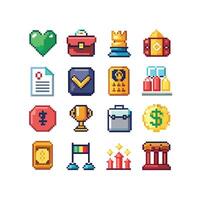 Business and Finance Icon Set Collection for Documents, Websites and Applications vector