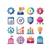 Business and Finance Icon Set Collection for Documents, Websites and Applications vector