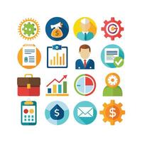 negocio y Finanzas icono conjunto colección para documentos, sitios web y aplicaciones vector