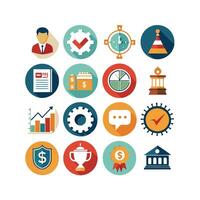 Business and Finance Icon Set Collection for Documents, Websites and Applications vector