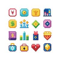 Business and Finance Icon Set Collection for Documents, Websites and Applications vector