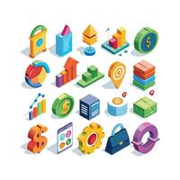 Business and Finance Icon Set Collection for Documents, Websites and Applications vector