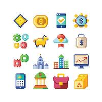 Business and Finance Icon Set Collection for Documents, Websites and Applications vector