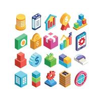 Business and Finance Icon Set Collection for Documents, Websites and Applications vector