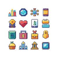 Business and Finance Icon Set Collection for Documents, Websites and Applications vector