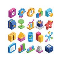 Business and Finance Icon Set Collection for Documents, Websites and Applications vector